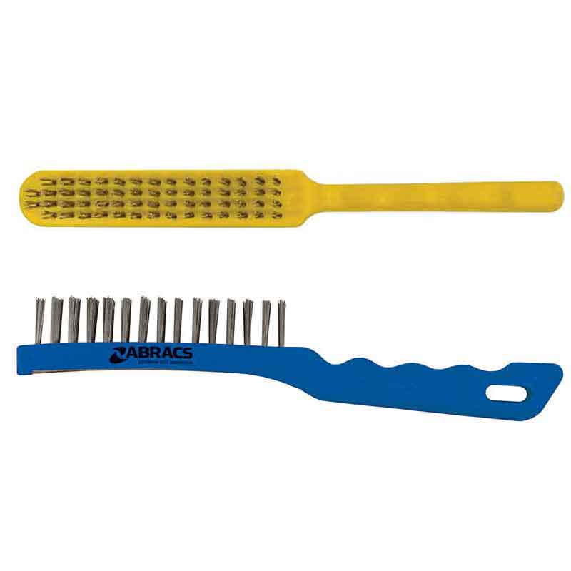 4 Row Plastic Handled Brushes 