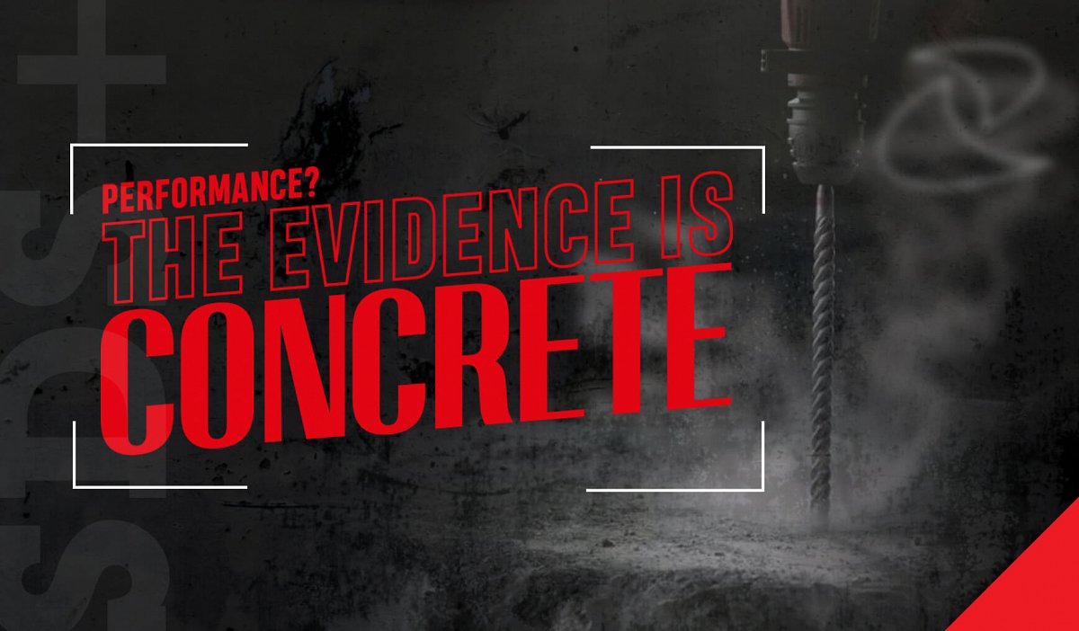ABRACS EXPERT SDS+ MASONRY DRILL BITS. PERFORMANCE? THE EVIDENCE IS CONCRETE.