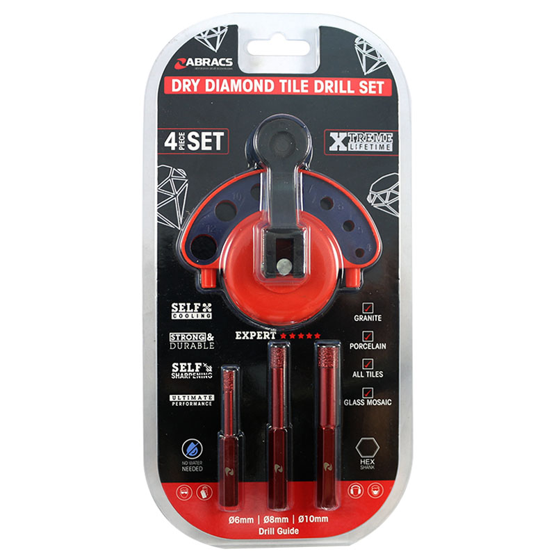 4pc Tile Drill Bit Set Expert